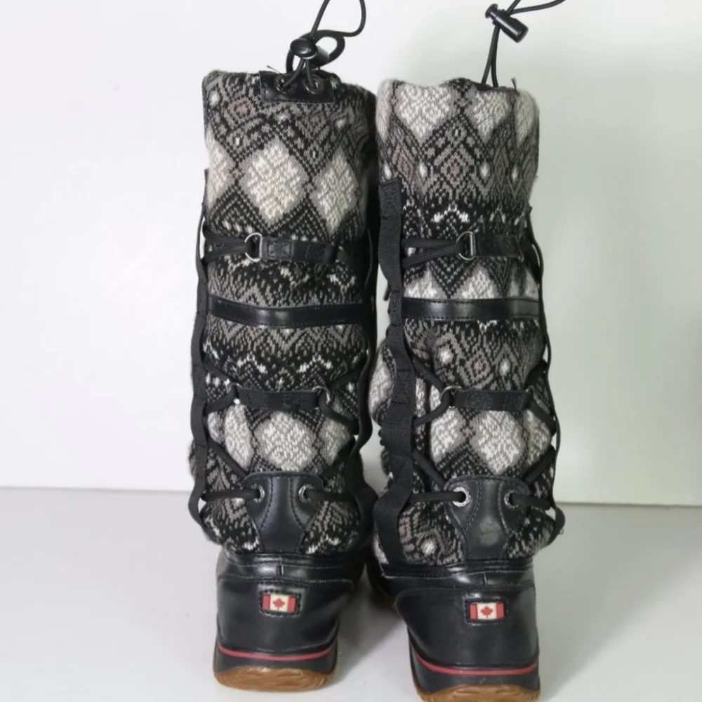 Pajar Crosby Sweater Knit Winter Snow Boots 38